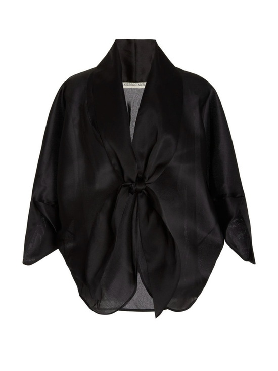 Andres Otalora Tops - Andres Otalara Black Granda Silk Blouse